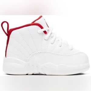 Jordan White and Red Retro Sneakers